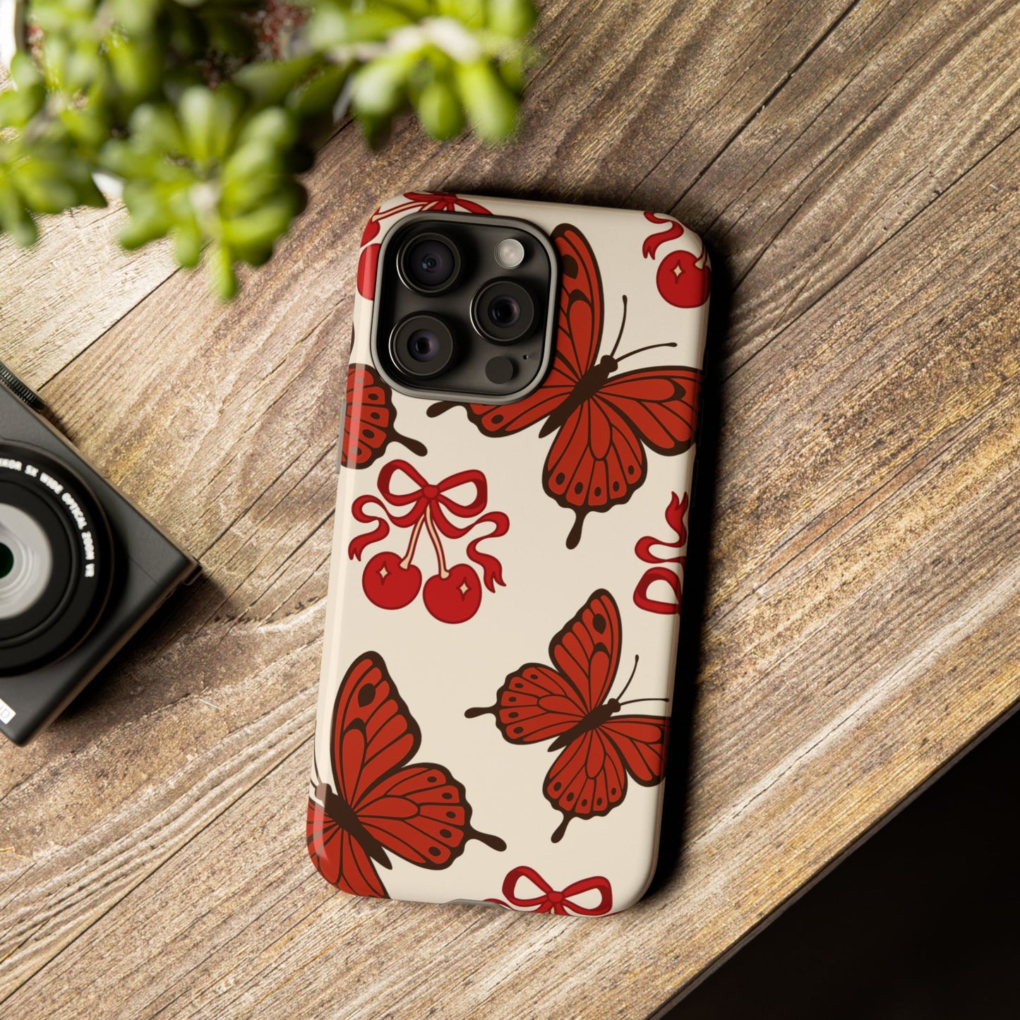 Butterfly Cherry Tough Phone Case