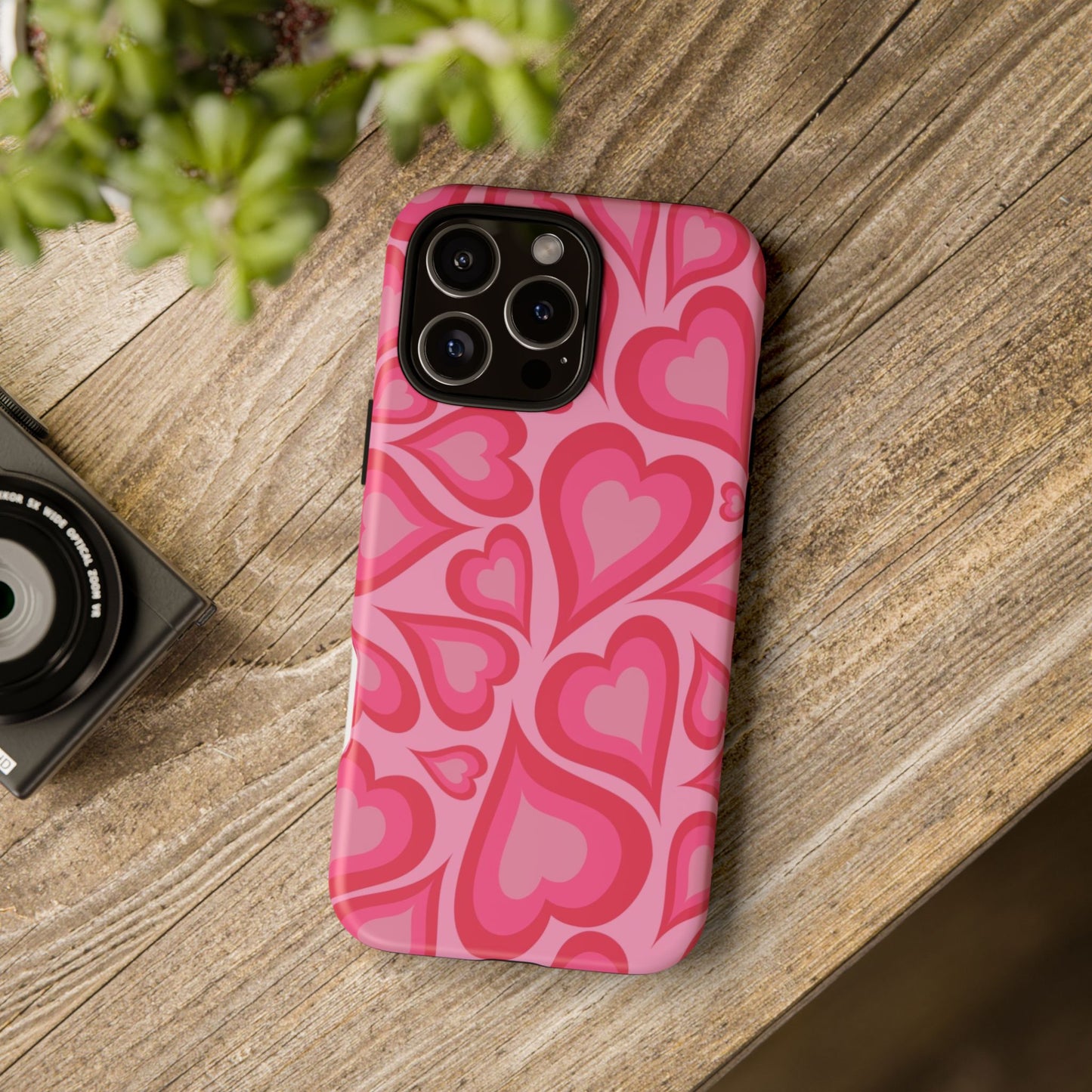 Heart Print Tough Phone Case