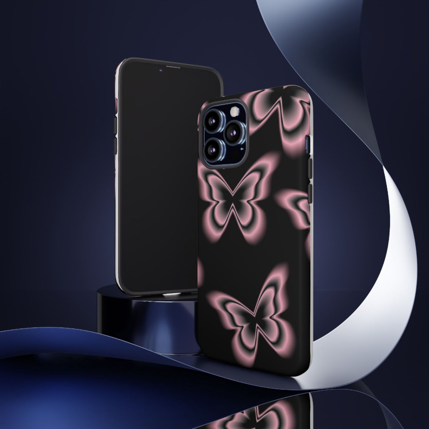 Pink Butterfly Tough Phone Case
