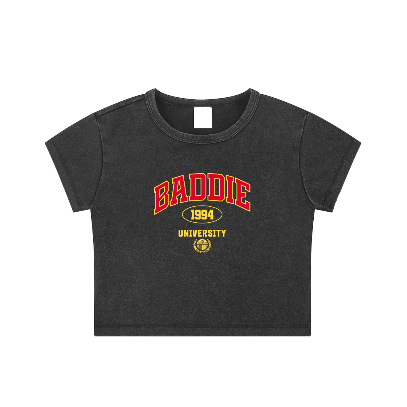 Baddie Snow Washed Crop Top