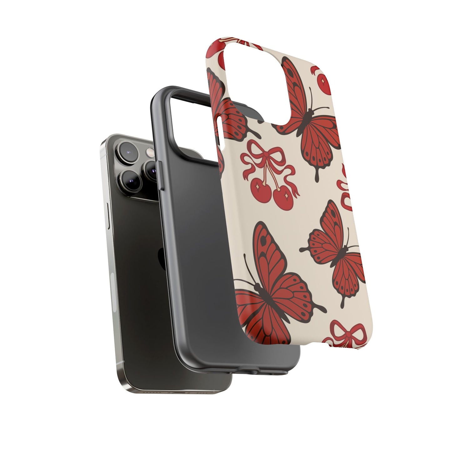Butterfly Cherry Tough Phone Case