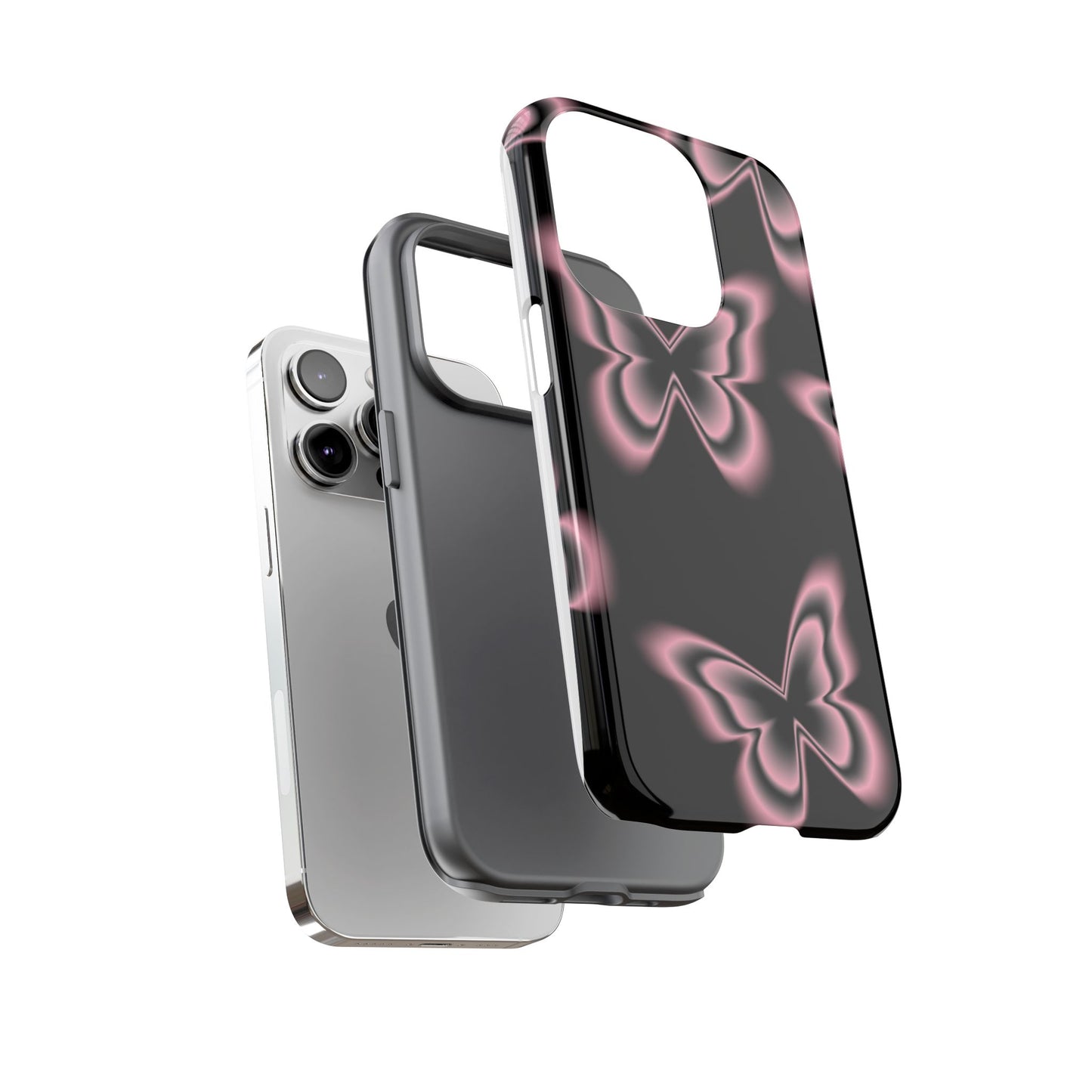 Pink Butterfly Tough Phone Case