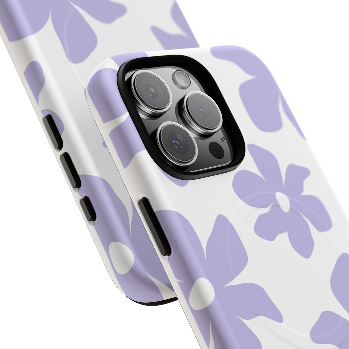 Purple Floral Tough Magnetic Case