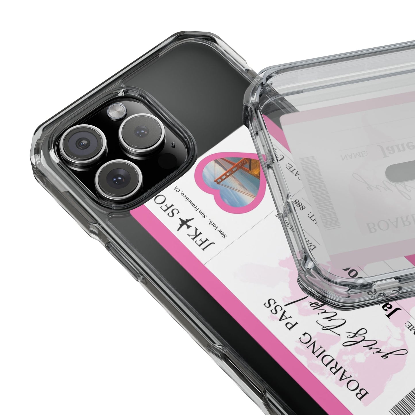 Personalized Travel Clear Magnetic Impact Case
