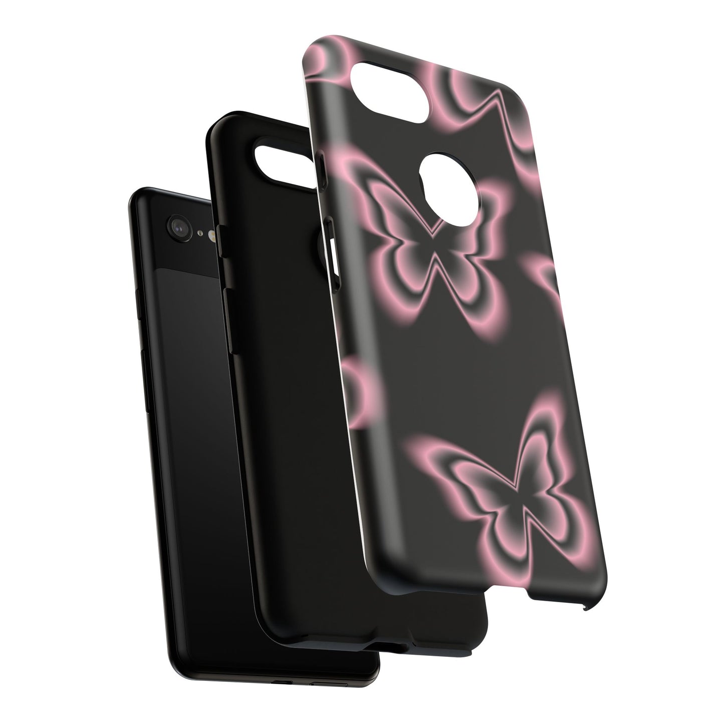 Pink Butterfly Tough Phone Case