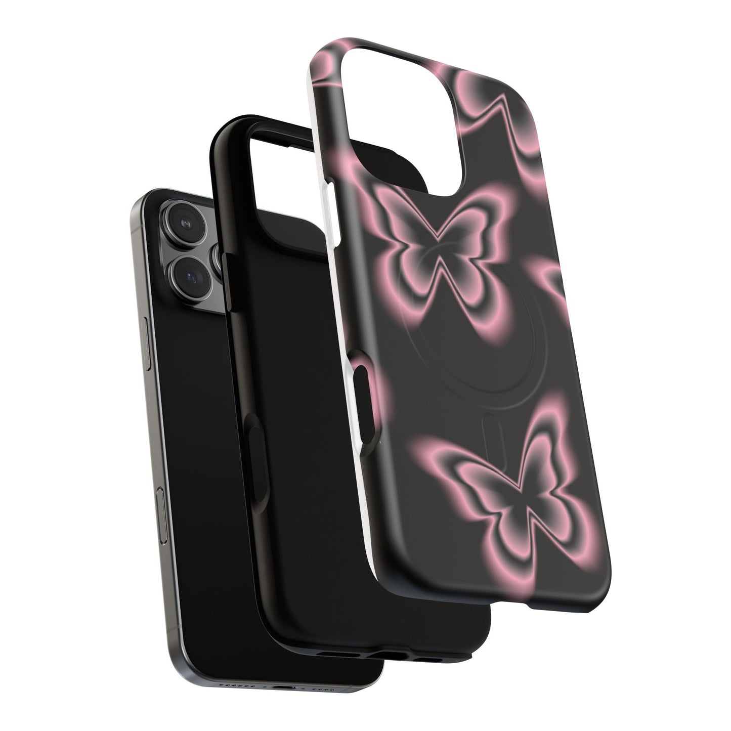 Pink Butterfly Tough Magnetic Case