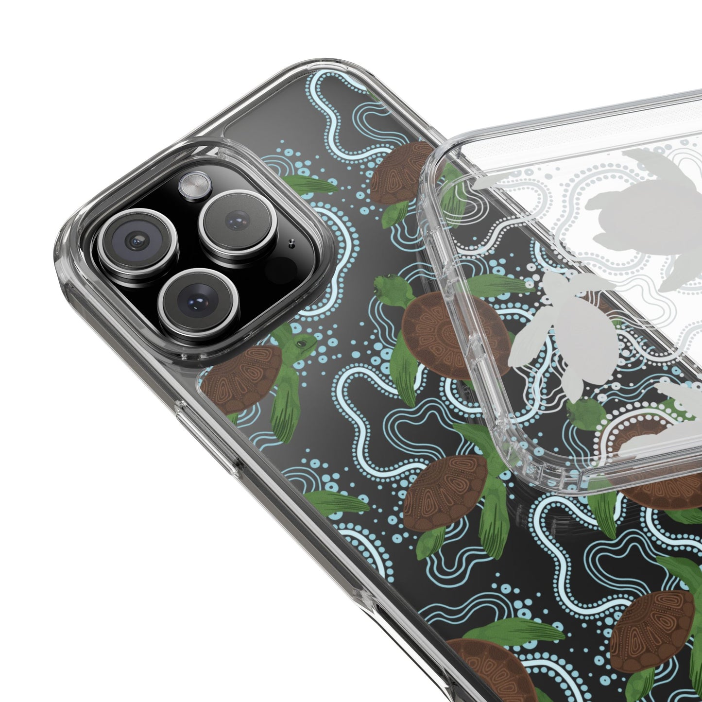 Turtle Design Clear Phone Case
