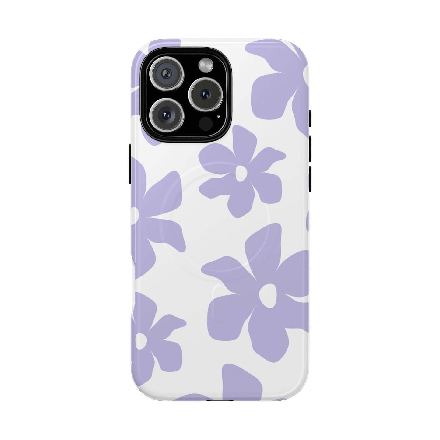 Purple Floral Tough Magnetic Case