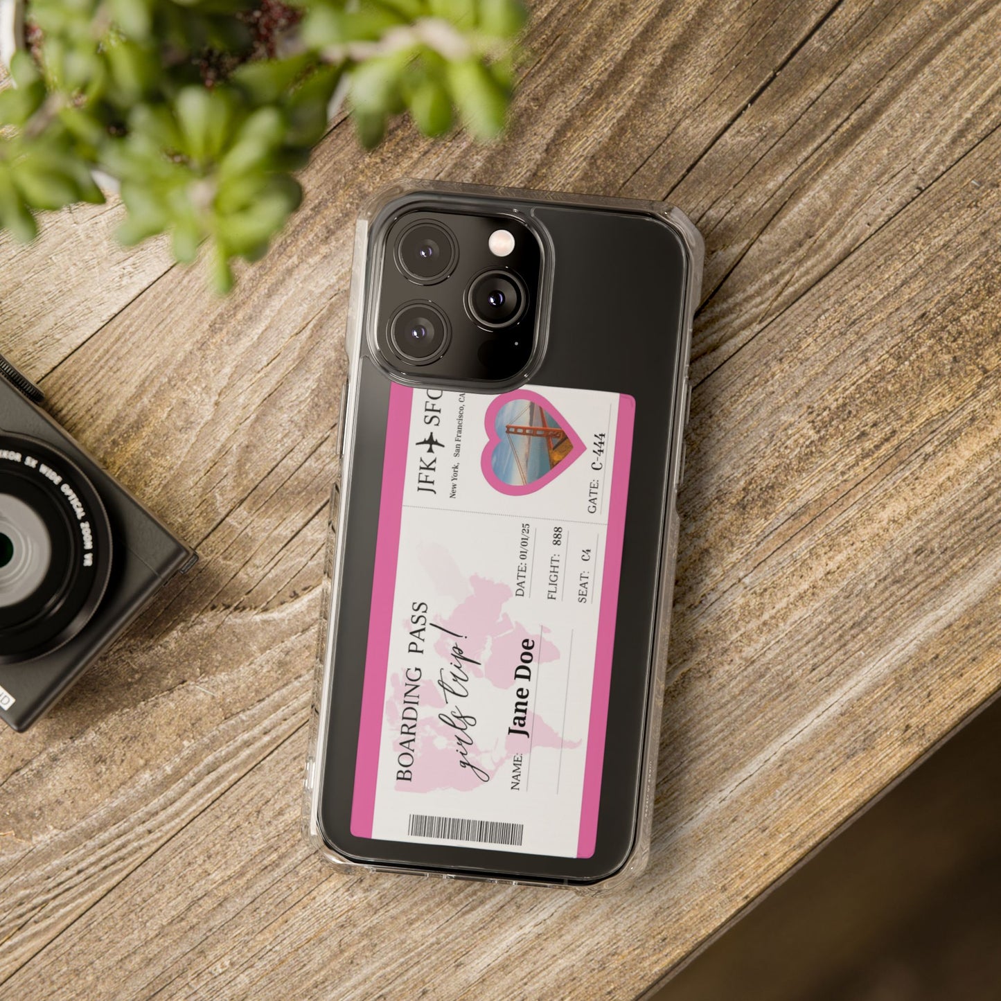 Personalized Travel Clear Magnetic Impact Case