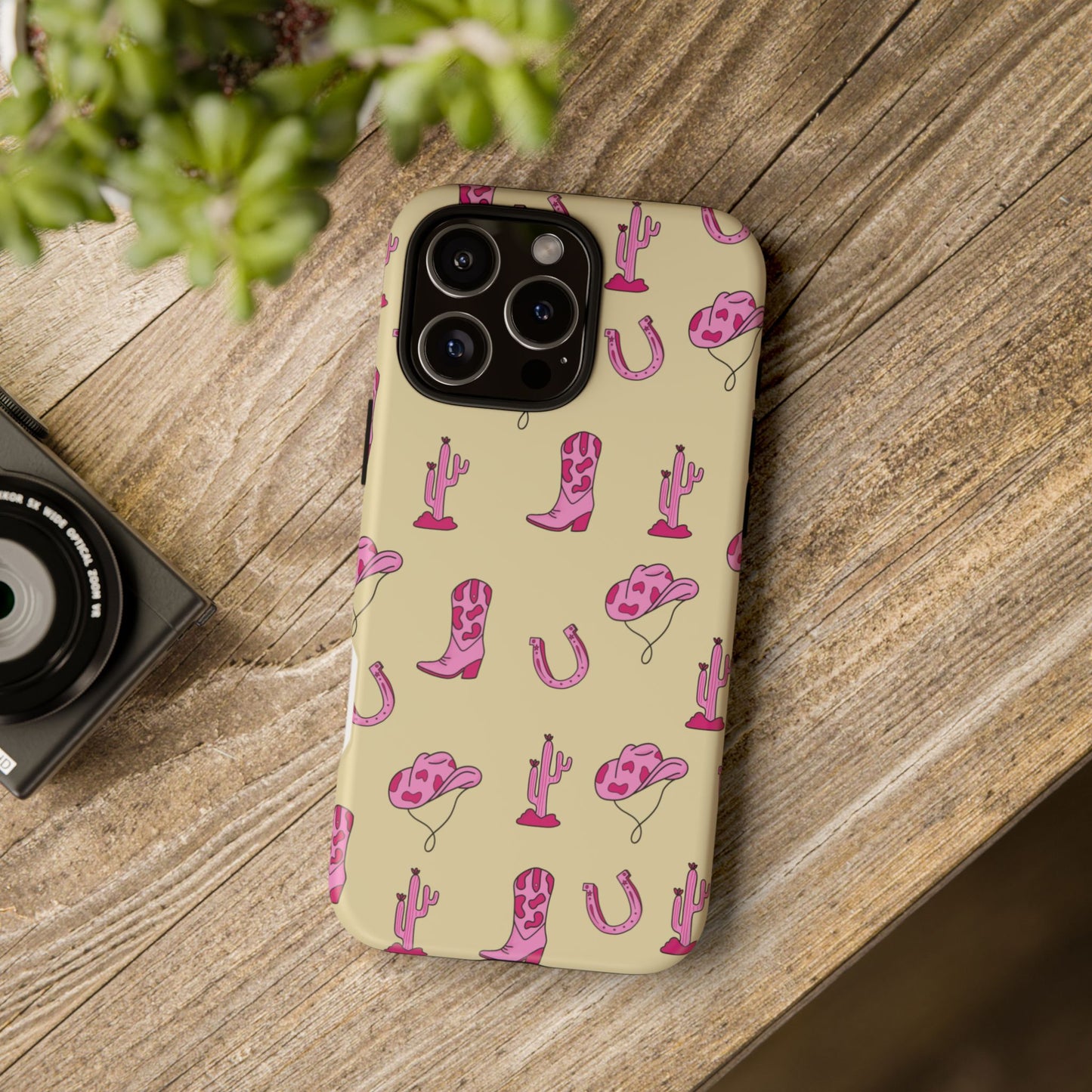 Pink Western-Themed Tough Phone Case