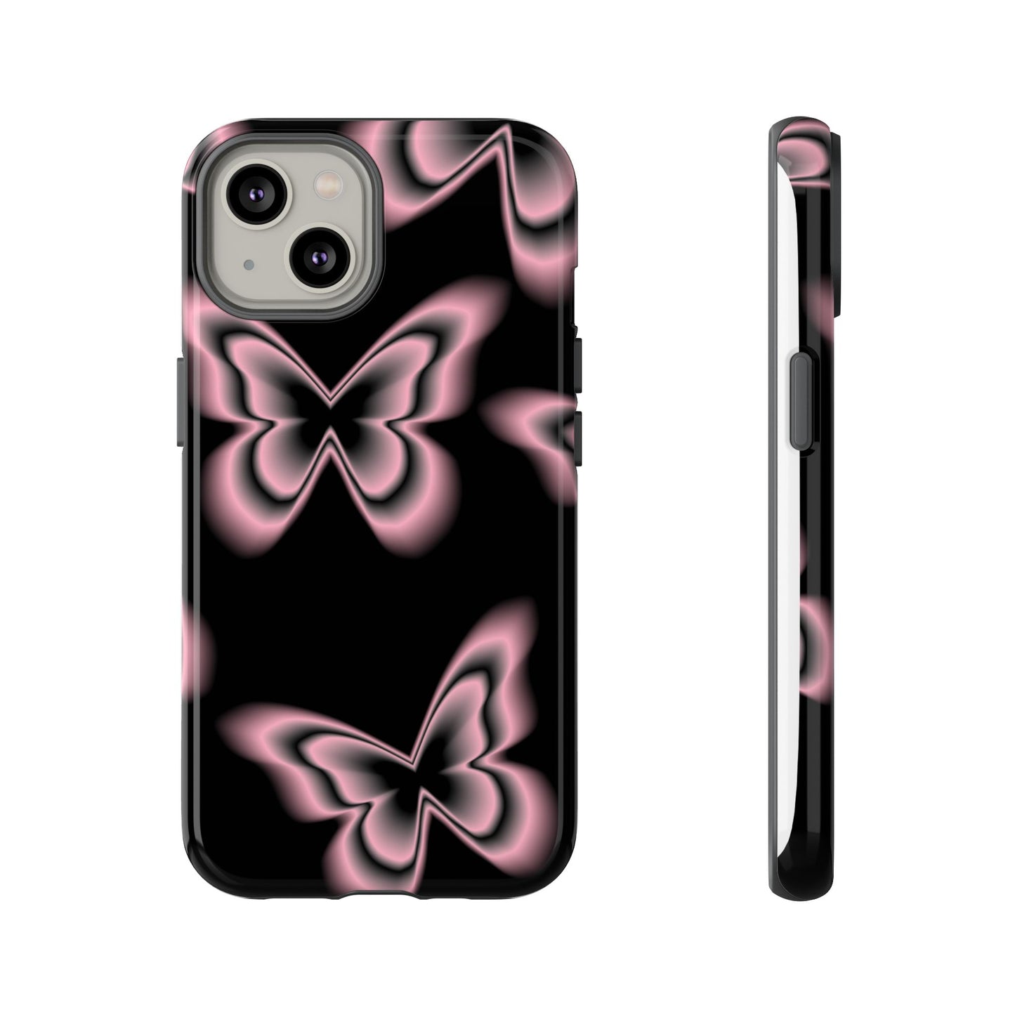 Pink Butterfly Tough Phone Case