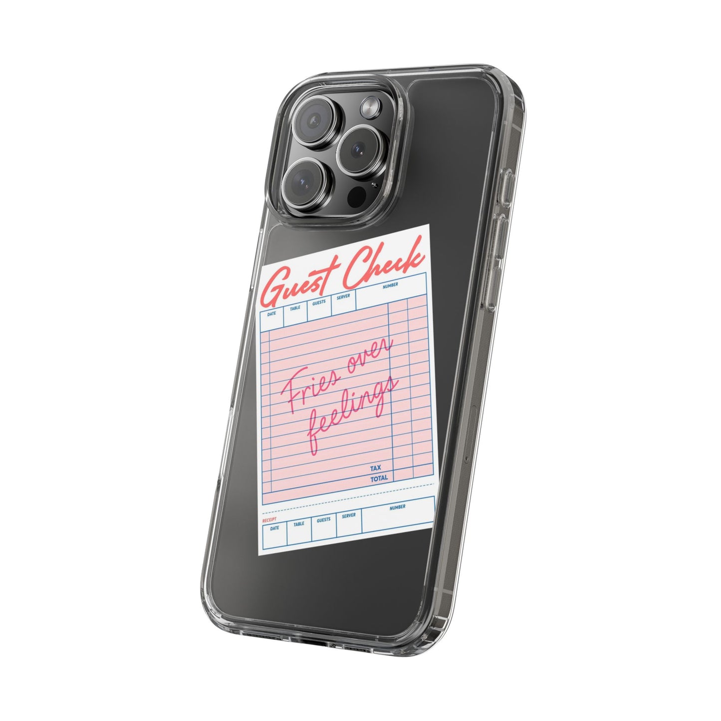 Guest Check Clear Phone Case