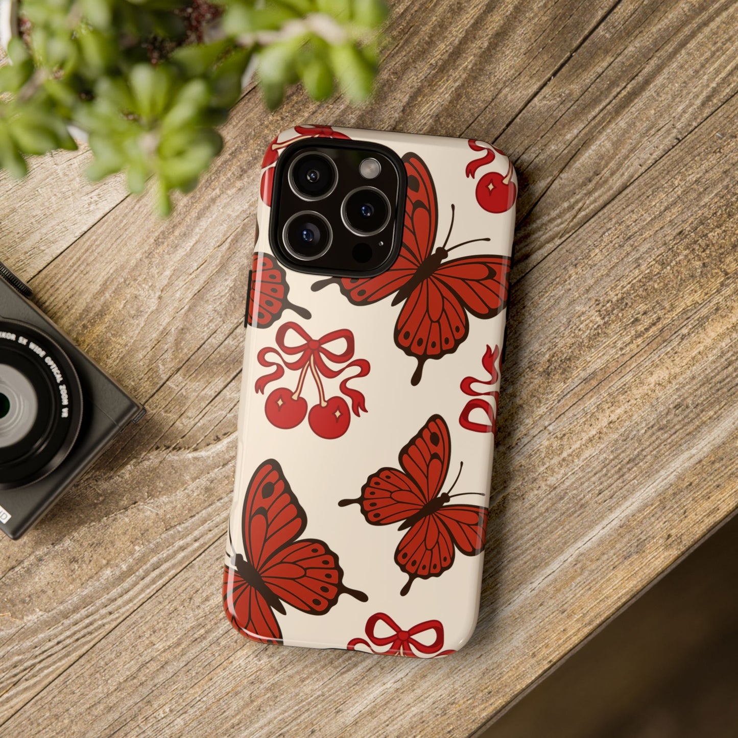 Butterfly Cherry Tough Phone Case