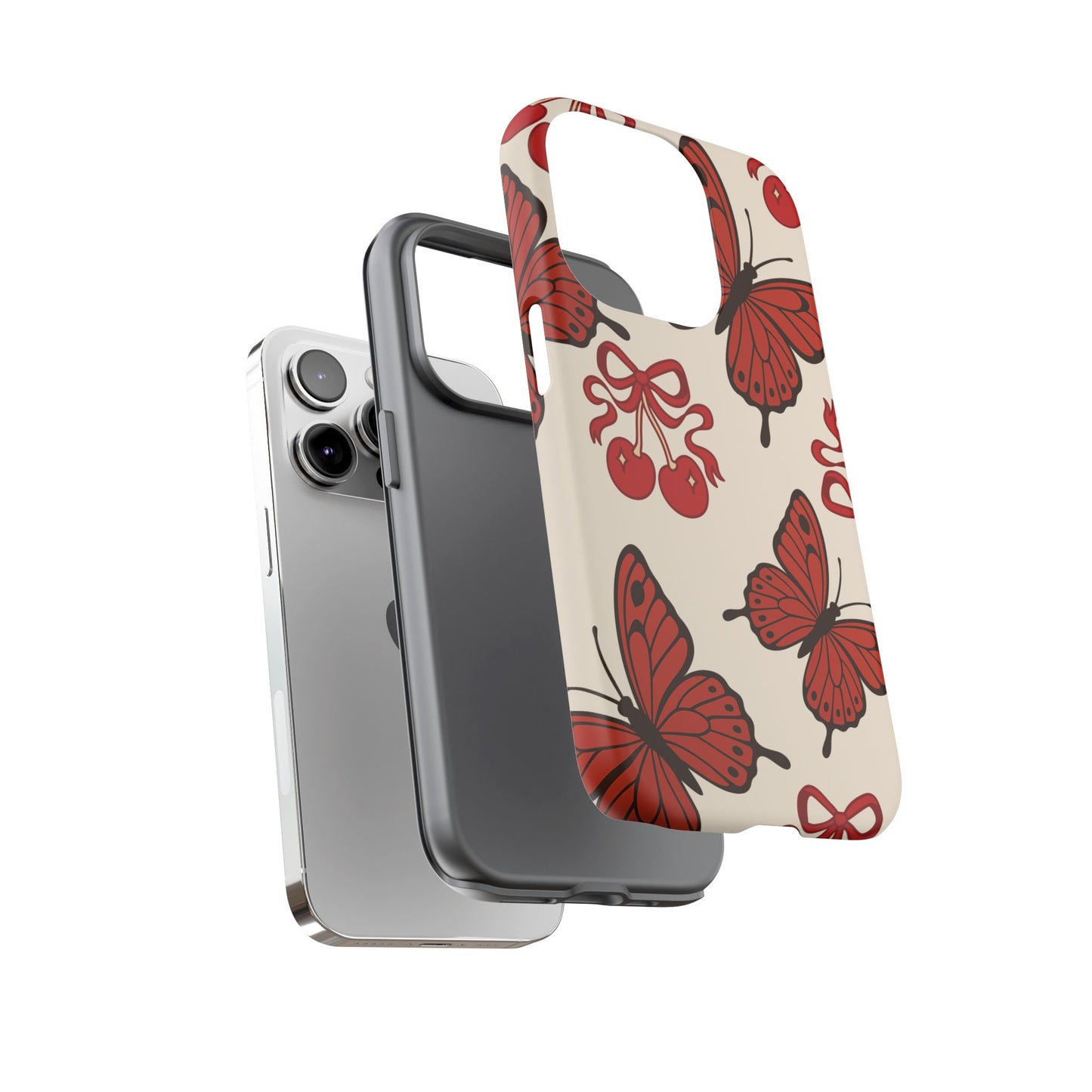 Butterfly Cherry Tough Phone Case