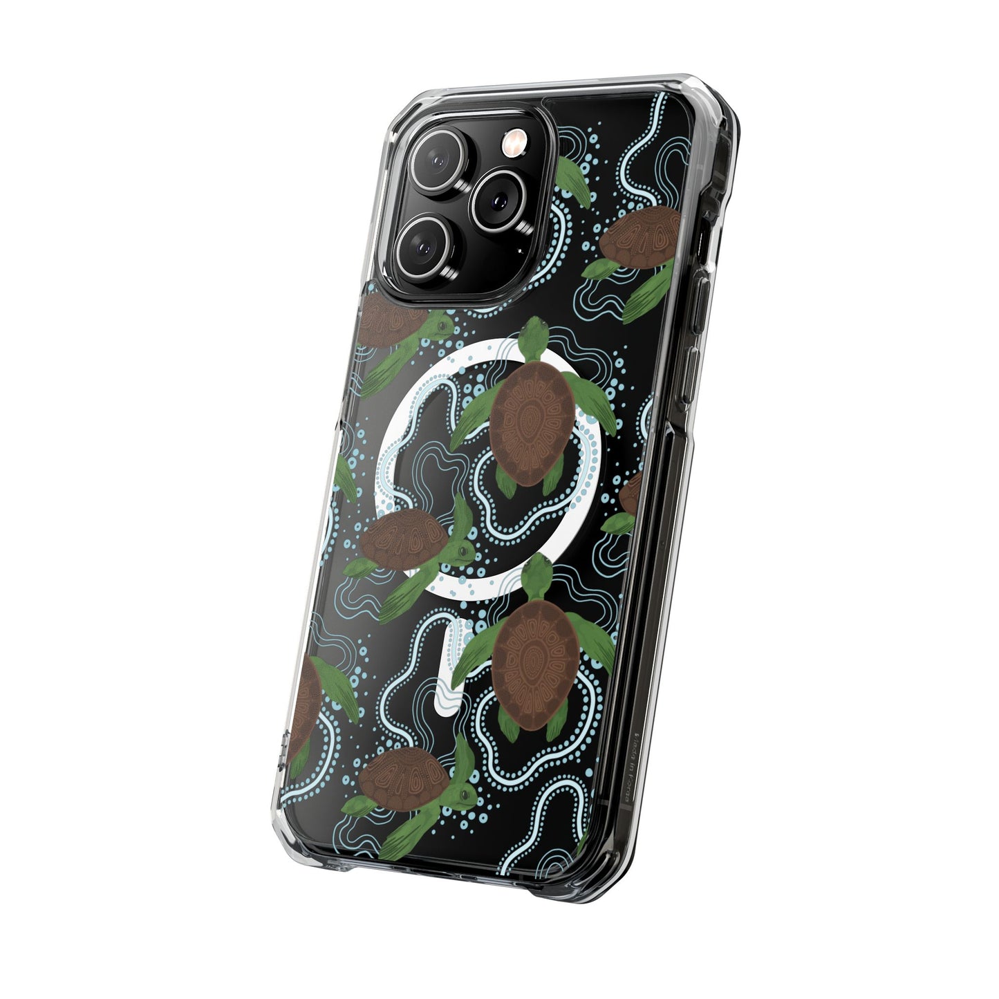 Turtle Design Clear Magnetic Case