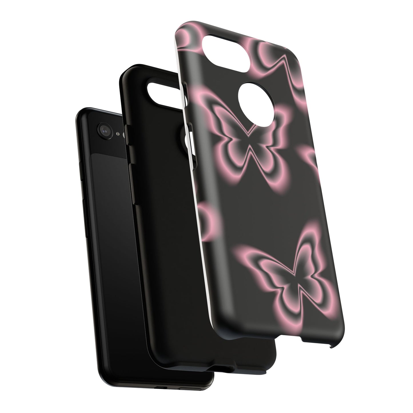 Pink Butterfly Tough Phone Case