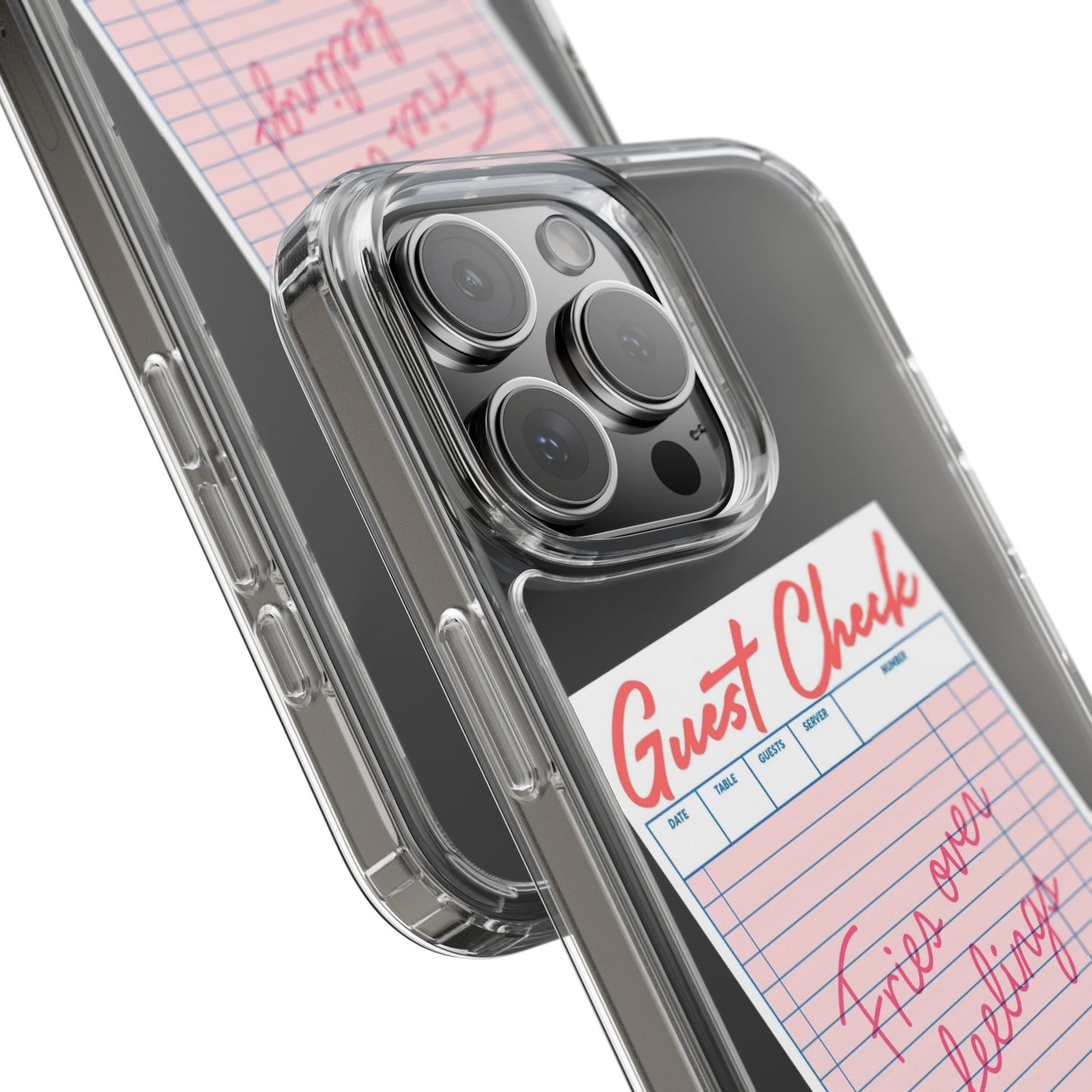 Guest Check Clear Phone Case