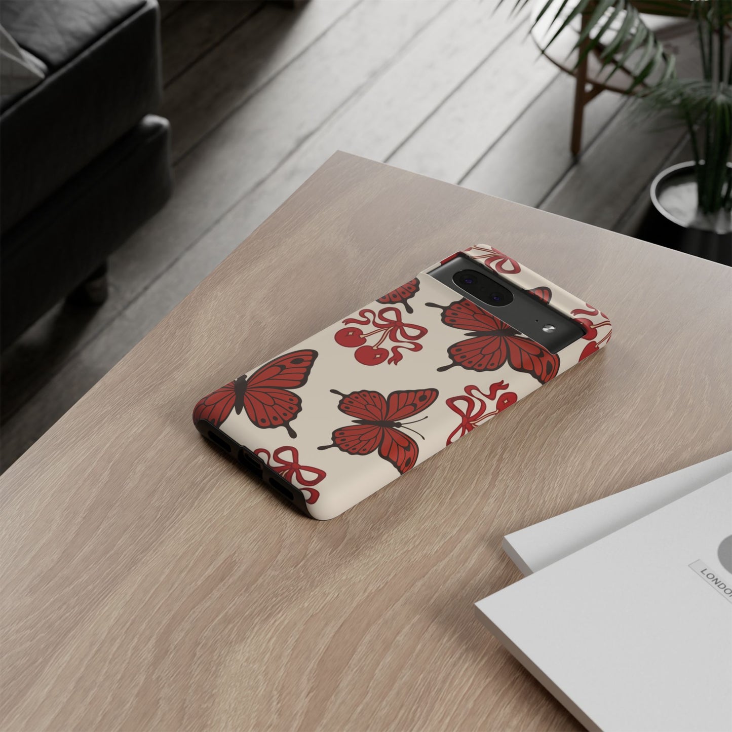Butterfly Cherry Tough Phone Case