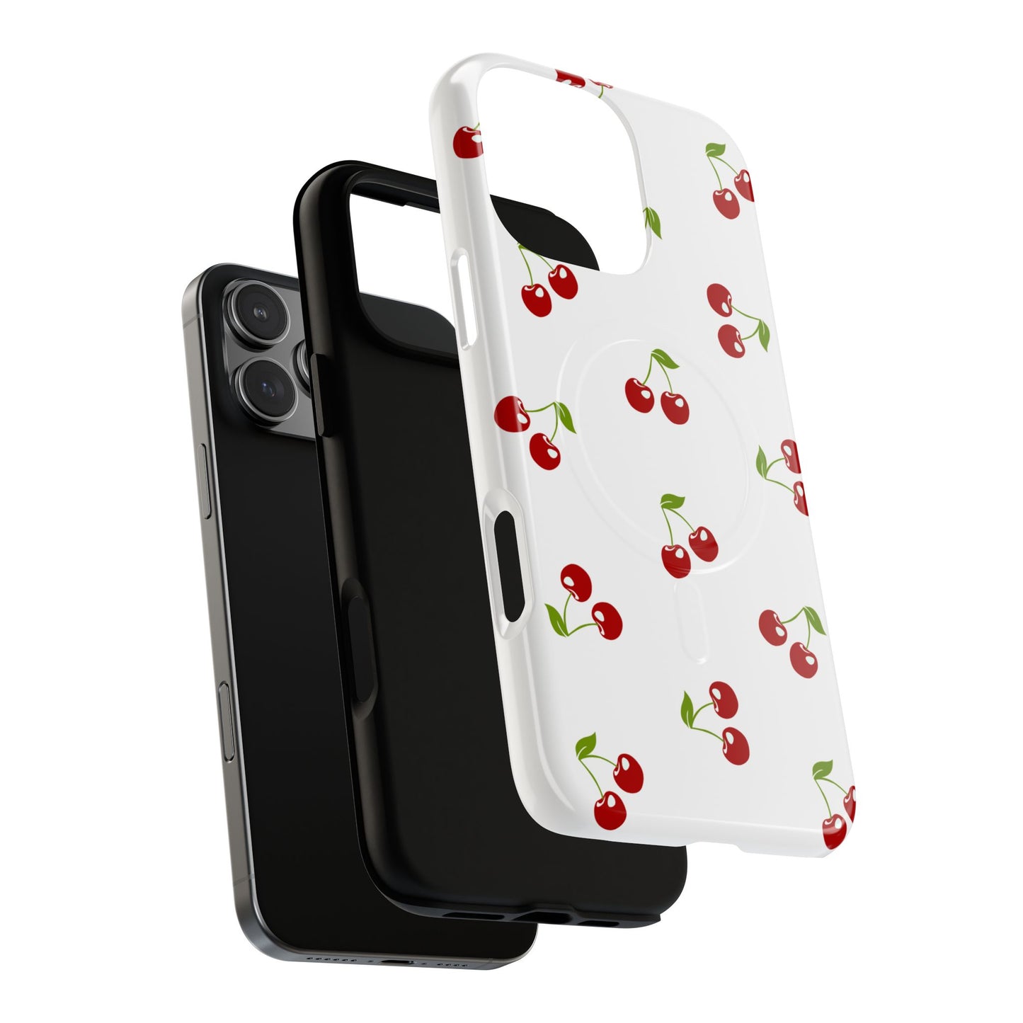 White Cherry Tough Magnetic Case