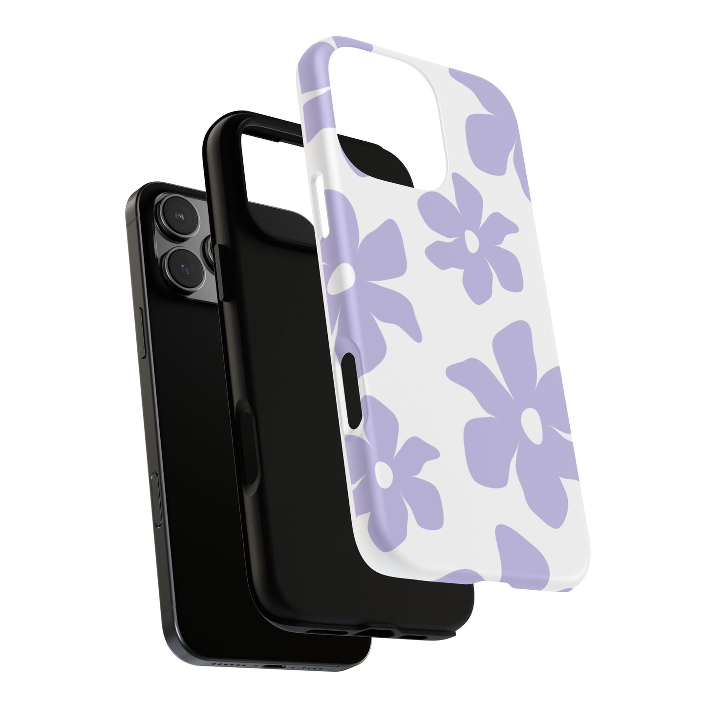 Purple Floral Tough Phone Case