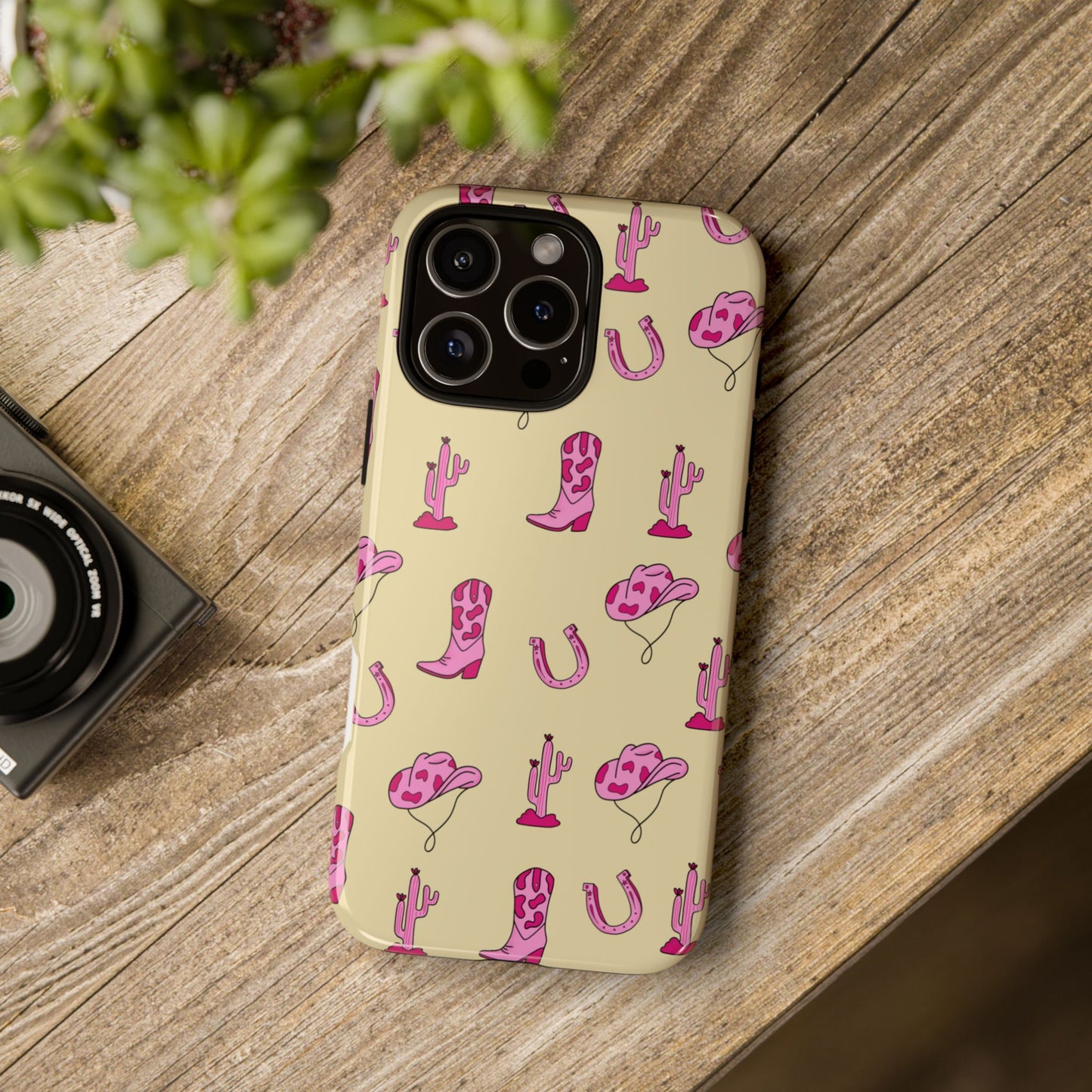 Pink Western-Themed Tough Phone Case