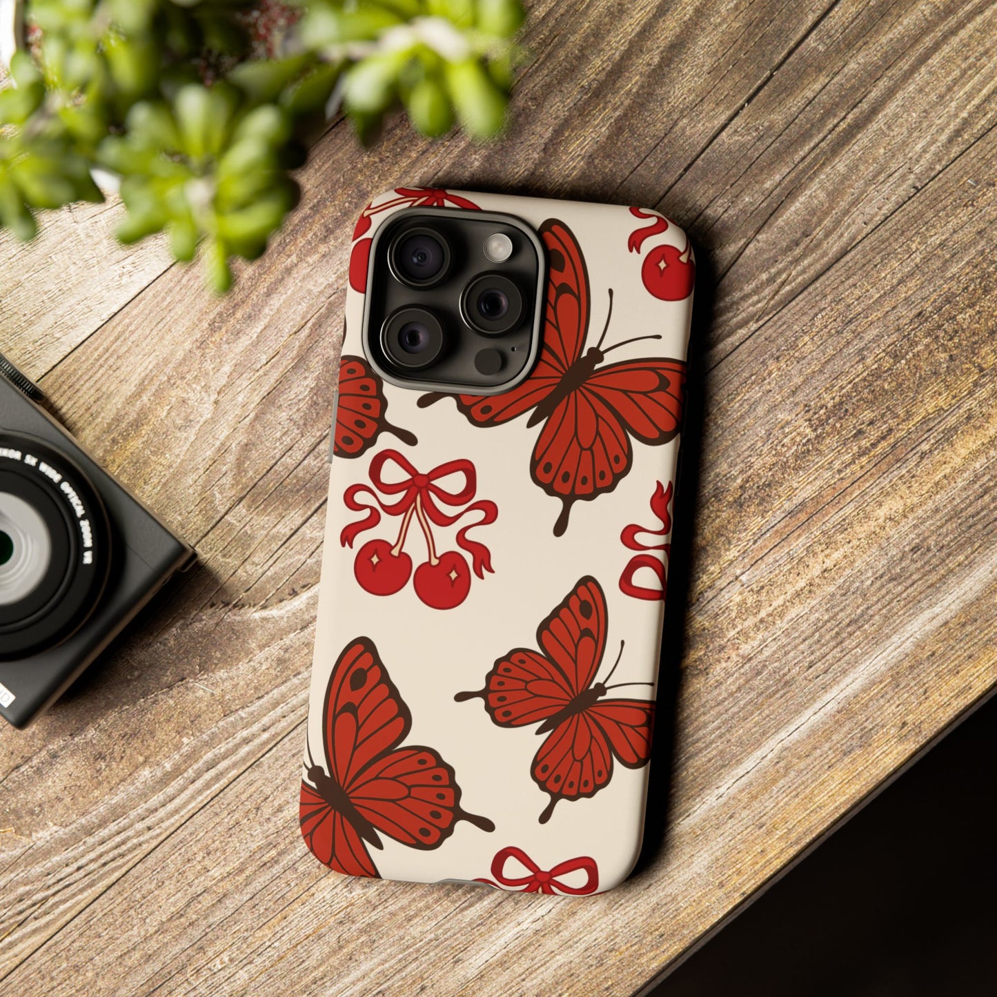 Butterfly Cherry Tough Phone Case