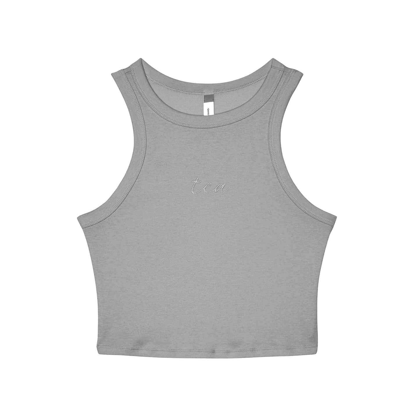 Tea Embroidered Racer Tank