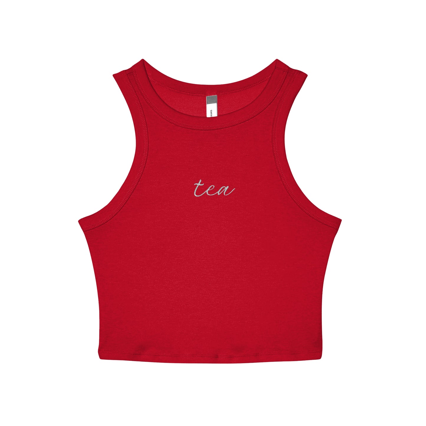 Tea Embroidered Racer Tank