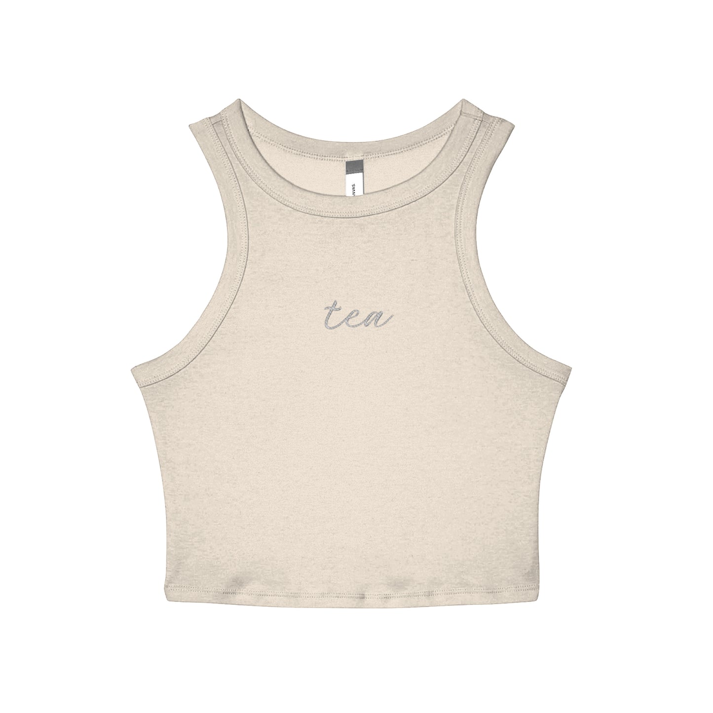 Tea Embroidered Racer Tank