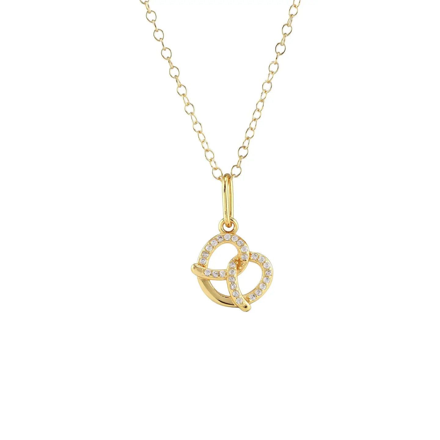Pretzel Charm Necklace