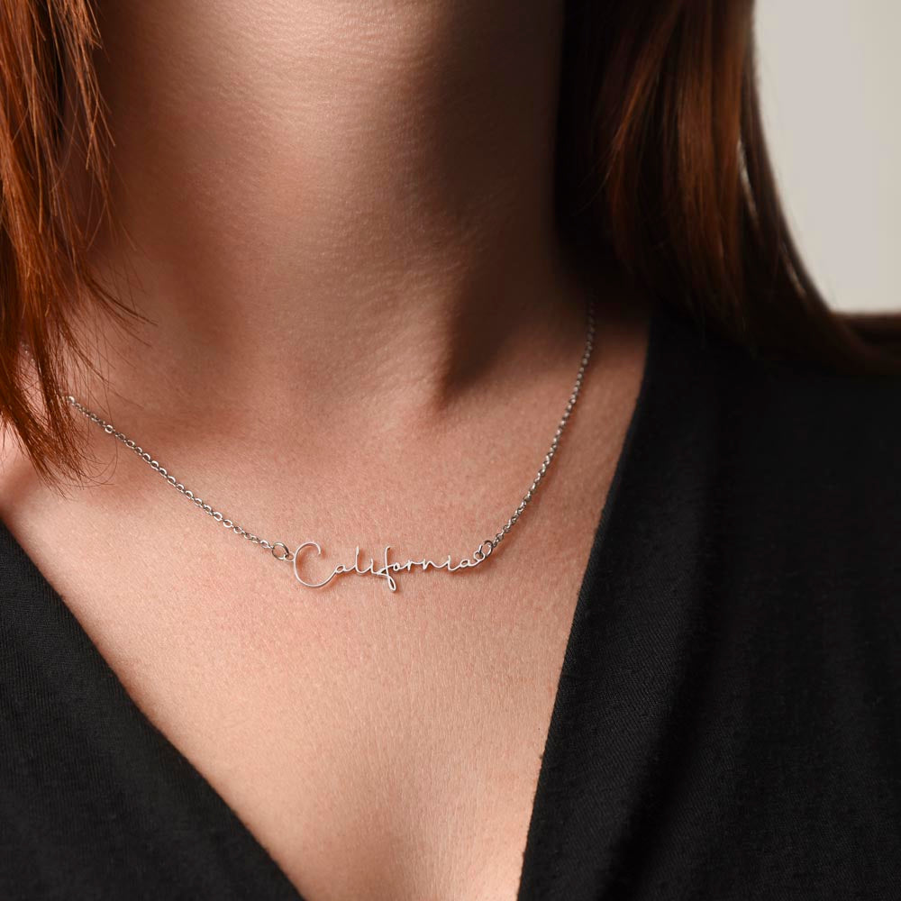 Custom Signature Name Necklace