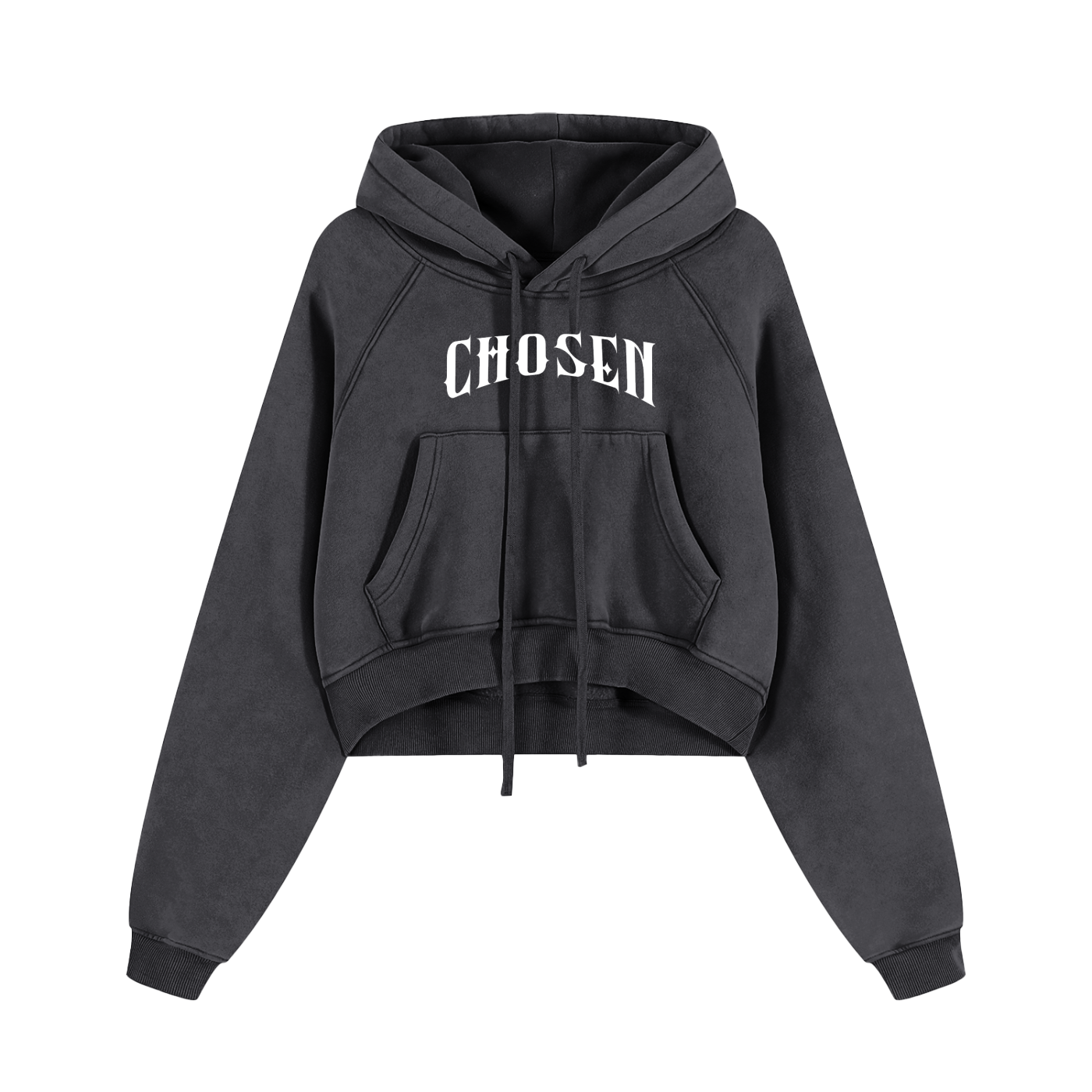Chosen Snow Washed Cropped Hoodie
