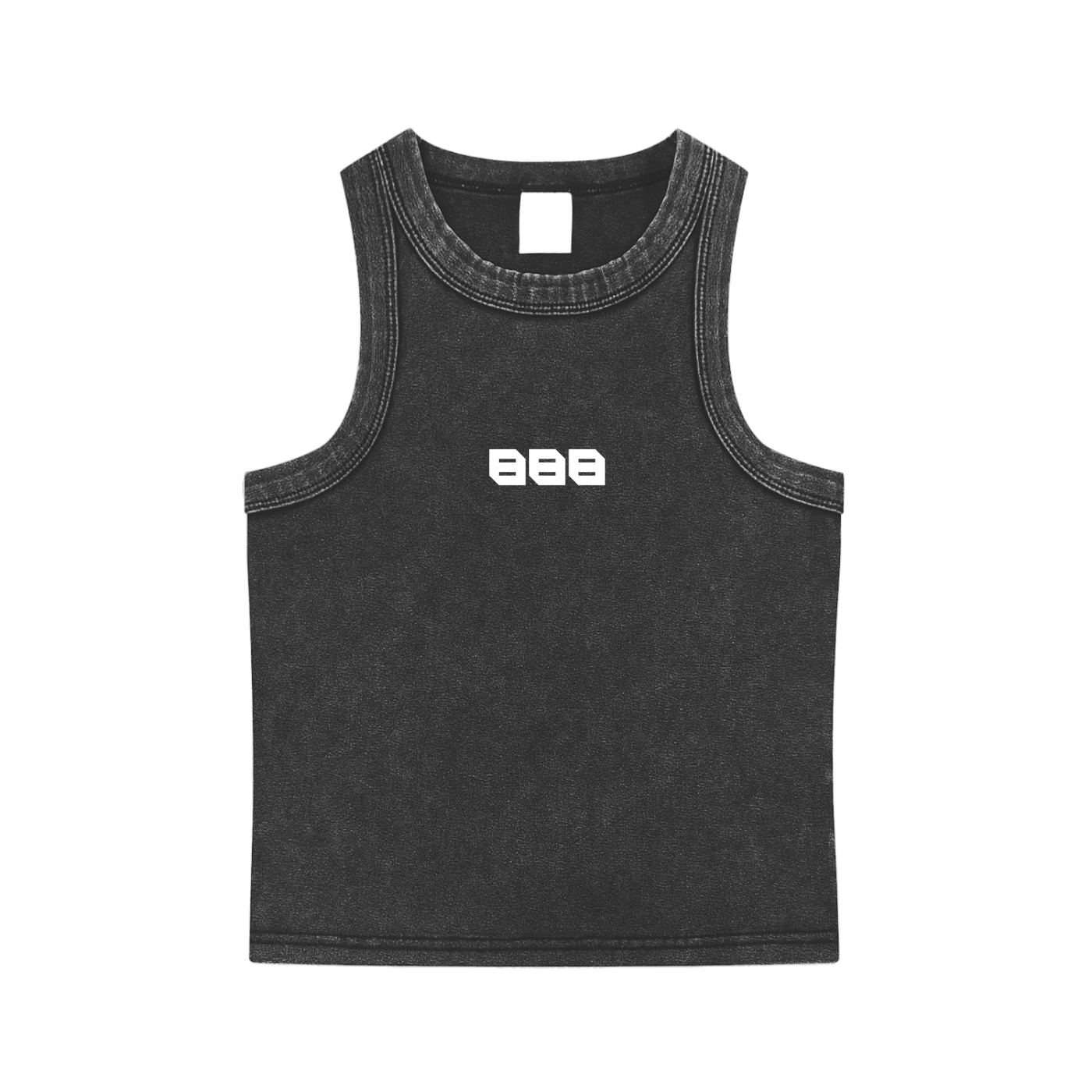 888 Snow Washed Tank Top - Black