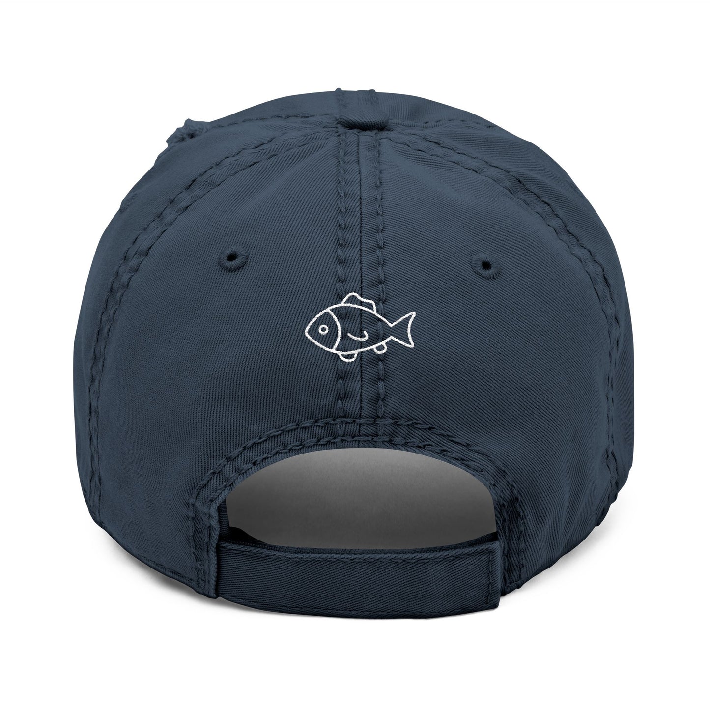 The Biggest Catch Distressed Embroidered Dad Hat