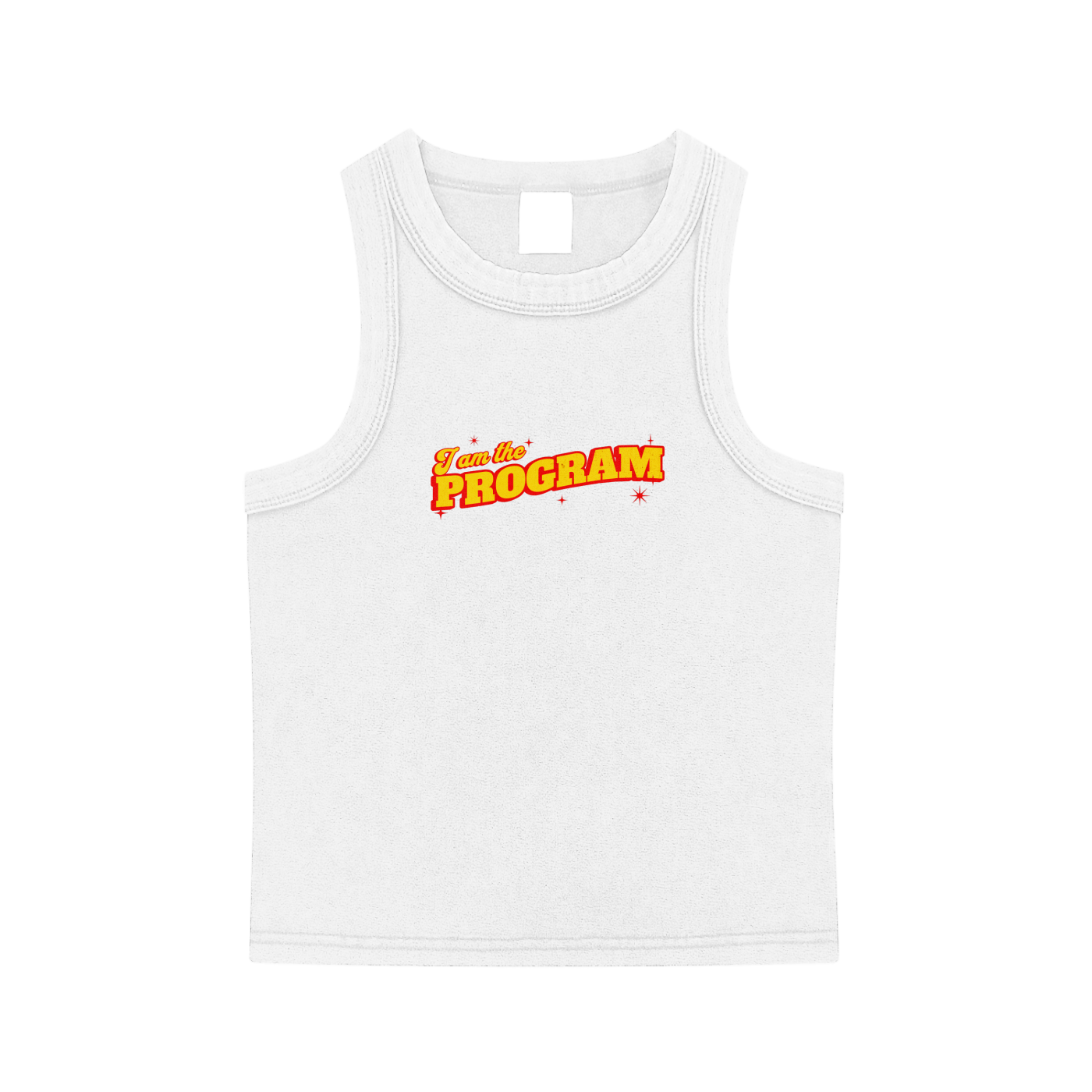 I Am the Program Snow Washed Tank Top