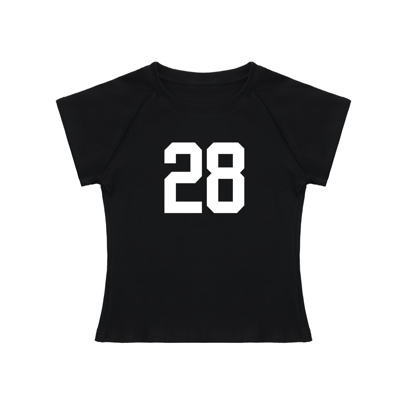 28 Solid Color Raglan Sleeve Bodycon Top