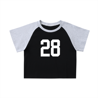 28 Raglan Sleeve Crop Top