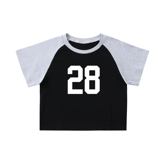 28 Raglan Sleeve Crop Top