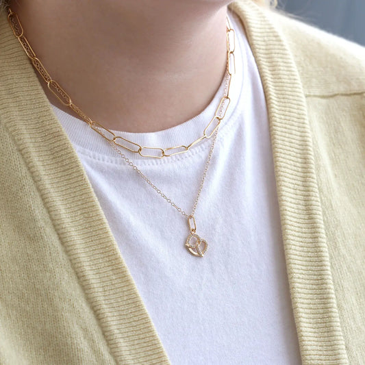 Pretzel Charm Necklace