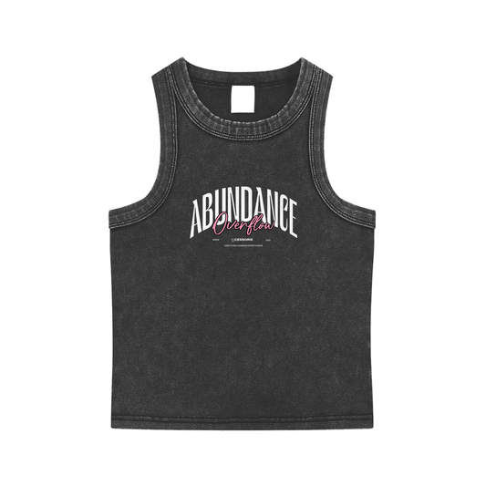 Abundance snow washed tank top