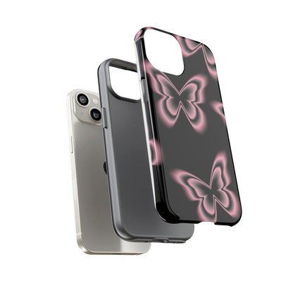 Pink Butterfly Tough Phone Case