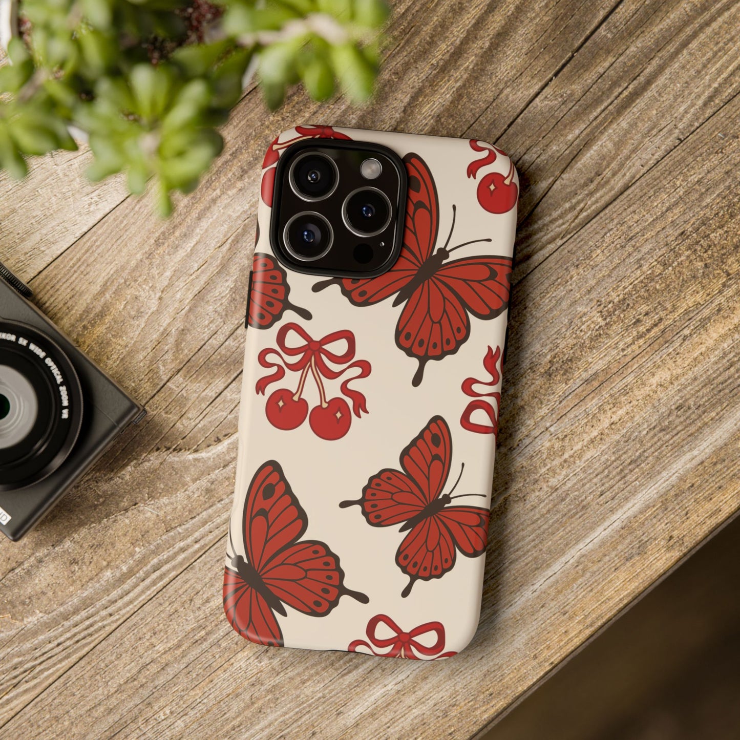Butterfly Cherry Tough Phone Case