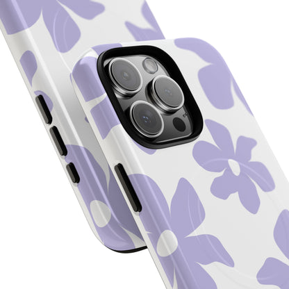 Purple Floral Tough Magnetic Case