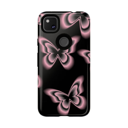 Pink Butterfly Tough Phone Case