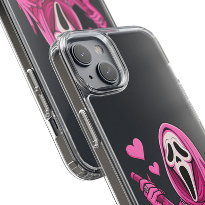Pink Ghost Clear Phone Case