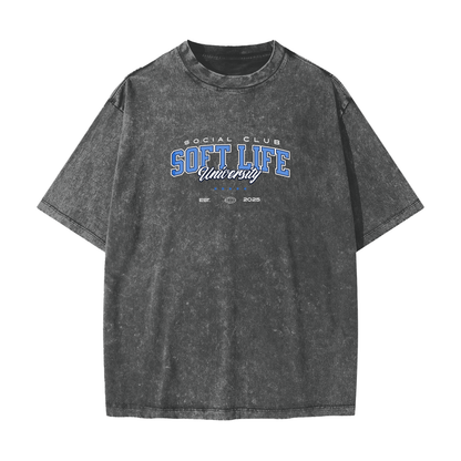 soft life university tee,soft life tee,soft life oversized tee,soft life womens tee,womens oversized tee,womens oversized vintage tee,womens varsity tee,womens vintage varsity tee