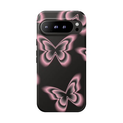 Pink Butterfly Tough Phone Case