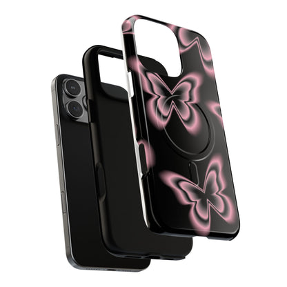 Pink Butterfly Tough Magnetic Case