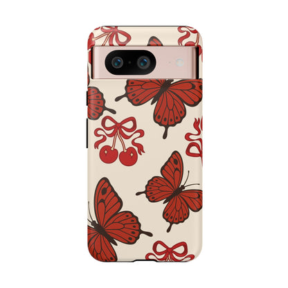 Butterfly Cherry Tough Phone Case