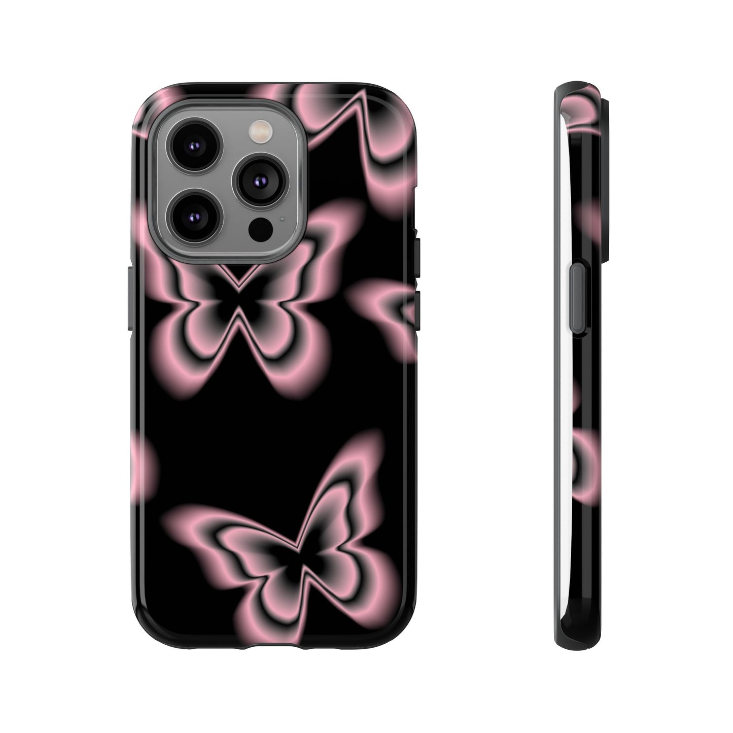 Pink Butterfly Tough Phone Case